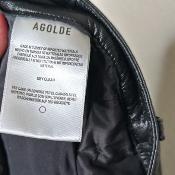 NWOT Revolve AGOLDE Recycled Leather Criss Cross Straight Pants in Detox Sz 30 - Picture 15 of 16